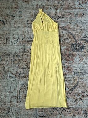 Lulu’s One Shoulder Maxi Dress in Yellow